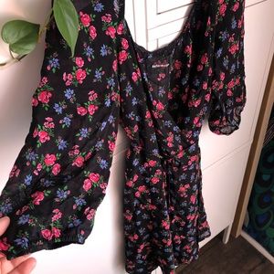 Reformation Everleigh Floral Wrap Mini Dress